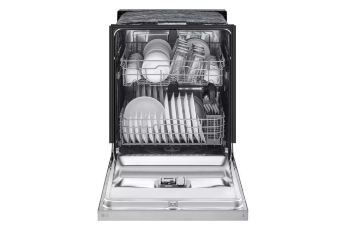 24 in. Stainless Look Front Control Dishwasher with Stainless Steel Tub and SenseClean