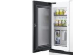 Bespoke 23 cu. ft. 4-Door French Door Smart Refrigerator with Beverage Center in White Glass, Counter Depth