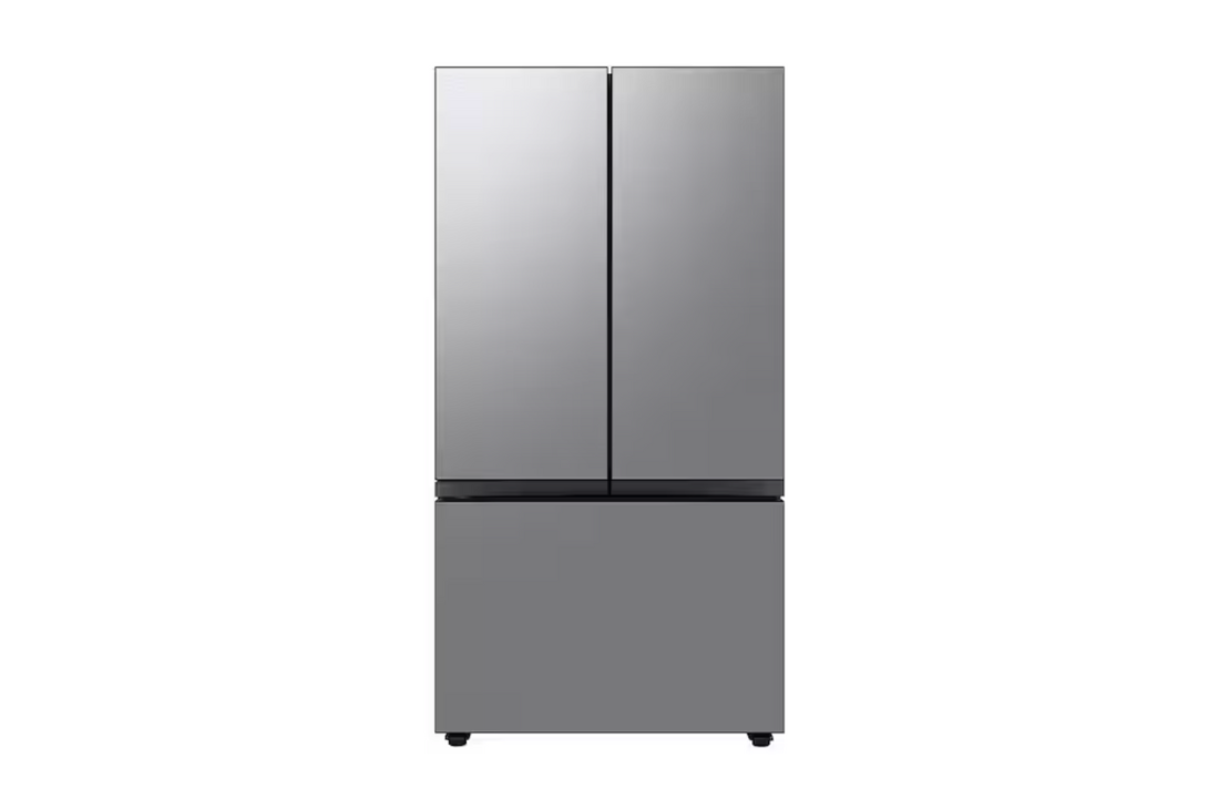 Bespoke 30 cu. ft. 3-Door French Door Smart Refrigerator with Beverage Center in Stainless Steel, Standard Depth