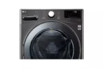 4.5 Cu. Ft. SMART Electric All-in-One Washer Dryer Combo in Black Steel with Steam & Turbowash Technology
