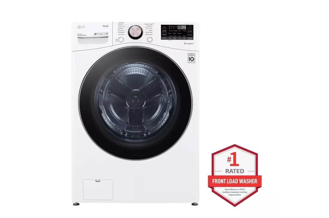 4.5 Cu. Ft. Stackable SMART Front Load Washer in White with Steam and TurboWash360 Technology