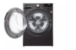 4.5 Cu. Ft. Stackable SMART Front Load Washer in Black Steel with Steam and TurboWash360 Technology
