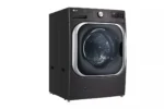 5.2 cu. Ft Stackable SMART Front Load Washer in Black Steel with Steam & Turbowash Technology
