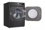 9.0 cu. ft. Vented SMART Stackable Electric Dryer in Black Steel with TurboSteam and Sensor Dry Technology